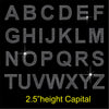 2.5 Inch high Arial letters Hotfix Rhinestone Transfer Diamante Motif, Iron on Applique