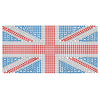 UK FLAG UNION JACK Hotfix Rhinestone Transfer Diamante Motif, Iron-on Applique