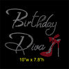 Birthday Diva Hotfix Rhinestone Diamante Transfer Motif Iron on Applique