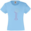 NUMBER 1 IN WITH CROWN GIRLS T SHIRT, RHINESTONE EMBELLISHED BIRTHDAY T SHIRT, ELEGANT GIFT FOR THEIR BIG DAY