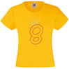 NUMBER 8 IN WITH CROWN GIRLS T SHIRT, RHINESTONE EMBELLISHED BIRTHDAY T SHIRT, ELEGANT GIFT FOR THEIR BIG DAY