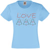 CHRISTMAS LOVE RHINESTONE EMBELLISHED T-SHIRT FOR GIRLS, ELEGANT GIFT FOR CHRISTMAS