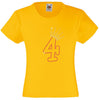 NUMBER 4 IN WITH CROWN GIRLS T SHIRT, RHINESTONE EMBELLISHED BIRTHDAY T SHIRT, ELEGANT GIFT FOR THEIR BIG DAY