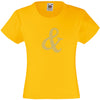 AMPERSAND RHINESTONE EMBELLISHED T-SHIRT ELEGANT GIFT FOR GIRLS