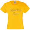 SPARKLE GIRL RHINESTONE EMBELLISHED T-SHIRT ELEGANT GIFT FOR GIRLS
