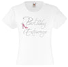 BIRTHDAY ENTOURAGE GIRLS T SHIRT RHINESTONE EMBELLISHED BIRTHDAY T SHIRT, ELEGANT GIFT FOR THEIR BIG DAY