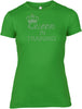 QUEEN IN TRAINING RHINESTONE EMBELLISHED T SHIRT FOR LADIES