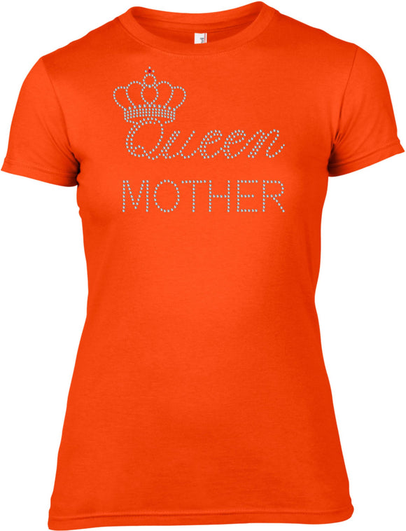 QUEEN MOTHER RHINESTONE EMBELLISHED T SHIRT FOR LADIES