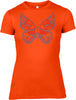 BUTTERFLY RHINESTONE EMBELLISHED T-SHIRT FOR LADIES