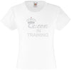 QUEEN IN TRAINING GIRLS RHINESTONE EMBELLISHED T-SHIRT ELEGANT GIFT FOR ANY OCCASION
