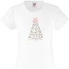 CHRISTMAS TREE RHINESTONE EMBELLISHED T SHIRT FOR GIRLS, ELEGANT GIFT FOR CHRISTMAS