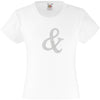 AMPERSAND RHINESTONE EMBELLISHED T-SHIRT ELEGANT GIFT FOR GIRLS