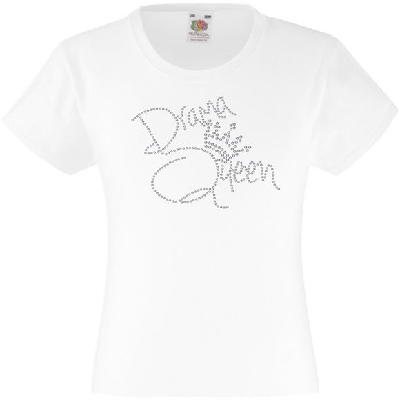 DRAMA QUEEN RHINESTONE EMBELLISHED T-SHIRT ELEGANT GIFT FOR GIRLS