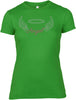 ANGEL WITH WINGS RHINESTONE EMBELLISHED T-SHIRT FOR LADIES