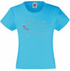 BIRTHDAY ENTOURAGE GIRLS T SHIRT RHINESTONE EMBELLISHED BIRTHDAY T SHIRT, ELEGANT GIFT FOR THEIR BIG DAY