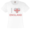I LOVE ENGLAND RHINESTONE EMBELLISHED T-SHIRT ELEGANT GIFT FOR GIRLS