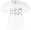 CHRISTMAS LOVE RHINESTONE EMBELLISHED T-SHIRT FOR GIRLS, ELEGANT GIFT FOR CHRISTMAS
