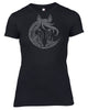 HORSE FACE RHINESTONE EMBELLISHED T-SHIRT FOR LADIES