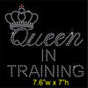Queen IN TRAINING Hotfix Rhinestone Transfer Diamante Motif Iron on Applique