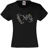 DIVA RHINESTONE EMBELLISHED T-SHIRT ELEGANT GIFT FOR GIRLS