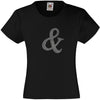 AMPERSAND RHINESTONE EMBELLISHED T-SHIRT ELEGANT GIFT FOR GIRLS