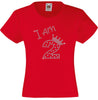 I am 2 Girls T Shirt, Rhinestone Embellished Birthday T Shirt, Elegant Gift for their big day