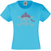 SKULL WITH A TIARA HALLOWEEN SCARY RHINESTONE EMBELLISHED T-SHIRT ELEGANT GIFT FOR GIRLS