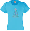 CHRISTMAS TREE RHINESTONE EMBELLISHED T SHIRT FOR GIRLS, ELEGANT GIFT FOR CHRISTMAS