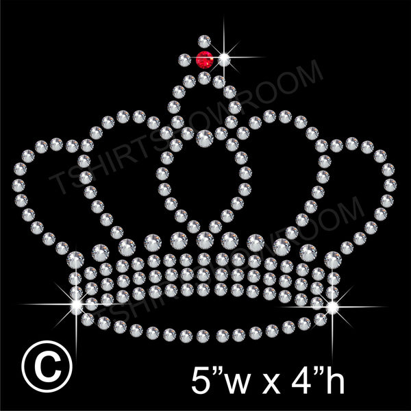 Crown / Tiara Hotfix Rhinestone Transfer Diamante Motif Iron-on Applique