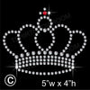 Crown / Tiara Hotfix Rhinestone Transfer Diamante Motif Iron-on Applique