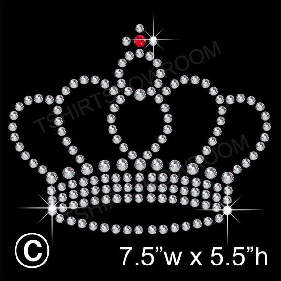 Crown / Tiara Hotfix Rhinestone Transfer Diamante Motif Iron on Applique
