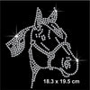 Horse Face Hotfix Rhinestone Transfer Diamante Motif, Iron on Applique