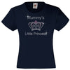 MUMMY'S LITTLE PRINCESS GIRLS T SHIRT RHINESTONE EMBELLISHED T SHIRT ELEGANT GIFT