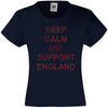 KEEP CALM AND SUPPPORT ENGLAND RHINESTONE EMBELLISHED T-SHIRT ELEGANT GIFT FOR GIRLS