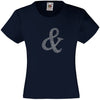 AMPERSAND RHINESTONE EMBELLISHED T-SHIRT ELEGANT GIFT FOR GIRLS