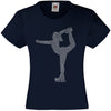 ICE SKATER DANCER RHINESTONE EMBELLISHED T-SHIRT ELEGANT GIFT FOR GIRLS