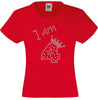 I am 4 Girls T Shirt, Rhinestone Embellished Birthday T Shirt, Elegant Gift for their big day
