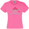 SKULL WITH A TIARA HALLOWEEN SCARY RHINESTONE EMBELLISHED T-SHIRT ELEGANT GIFT FOR GIRLS
