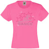 DANCE WITH 4 STARS RHINESTONE EMBELLISHED T SHIRT ELEGANT GIFT FOR GIRLS