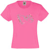 DIVA RHINESTONE EMBELLISHED T-SHIRT ELEGANT GIFT FOR GIRLS