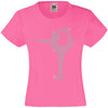ICE SKATER DANCER RHINESTONE EMBELLISHED T-SHIRT ELEGANT GIFT FOR GIRLS