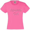 SPARKLE GIRL RHINESTONE EMBELLISHED T-SHIRT ELEGANT GIFT FOR GIRLS