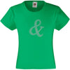 AMPERSAND RHINESTONE EMBELLISHED T-SHIRT ELEGANT GIFT FOR GIRLS