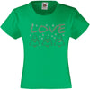 CHRISTMAS LOVE RHINESTONE EMBELLISHED T-SHIRT FOR GIRLS, ELEGANT GIFT FOR CHRISTMAS