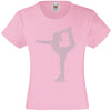 ICE SKATER DANCER RHINESTONE EMBELLISHED T-SHIRT ELEGANT GIFT FOR GIRLS