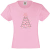 CHRISTMAS TREE RHINESTONE EMBELLISHED T SHIRT FOR GIRLS, ELEGANT GIFT FOR CHRISTMAS