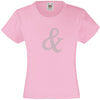 AMPERSAND RHINESTONE EMBELLISHED T-SHIRT ELEGANT GIFT FOR GIRLS
