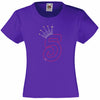 NUMBER 5 IN WITH CROWN GIRLS T SHIRT, RHINESTONE EMBELLISHED BIRTHDAY T SHIRT, ELEGANT GIFT FOR THEIR BIG DAY
