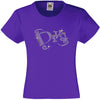 DIVA RHINESTONE EMBELLISHED T-SHIRT ELEGANT GIFT FOR GIRLS