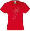 NUMBER 7 IN WITH CROWN GIRLS T SHIRT, RHINESTONE EMBELLISHED BIRTHDAY T SHIRT, ELEGANT GIFT FOR THEIR BIG DAY